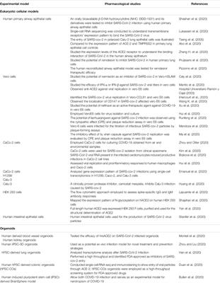SARS-CoV-2: Pathogenesis, Molecular Targets and Experimental Models